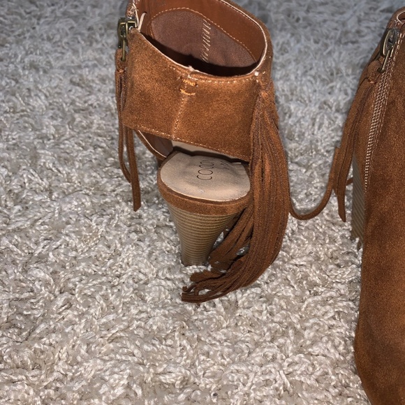 Suede Open Toe Booties - Picture 4 of 4